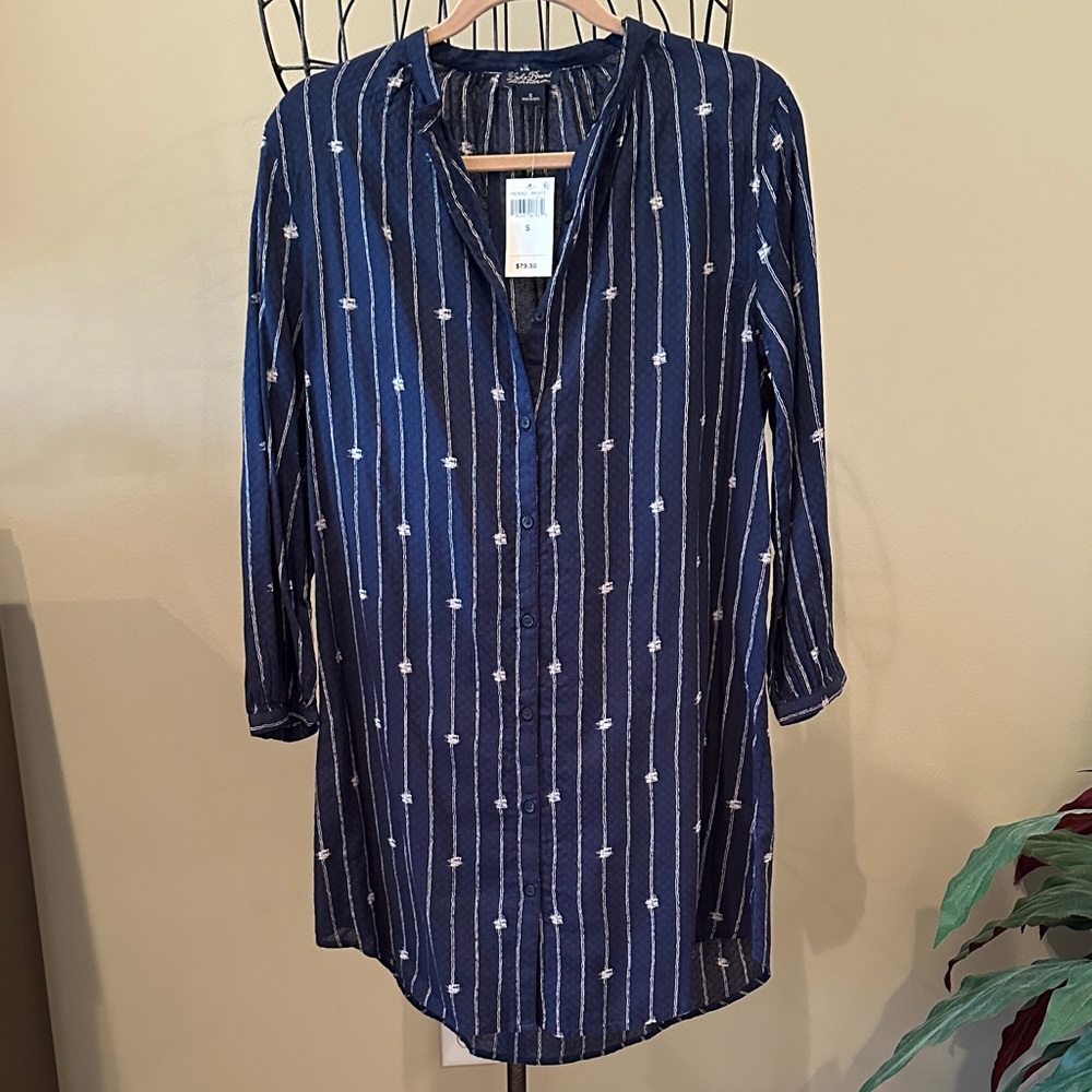 Lucky Brand Blue and White Striped Blouse dress